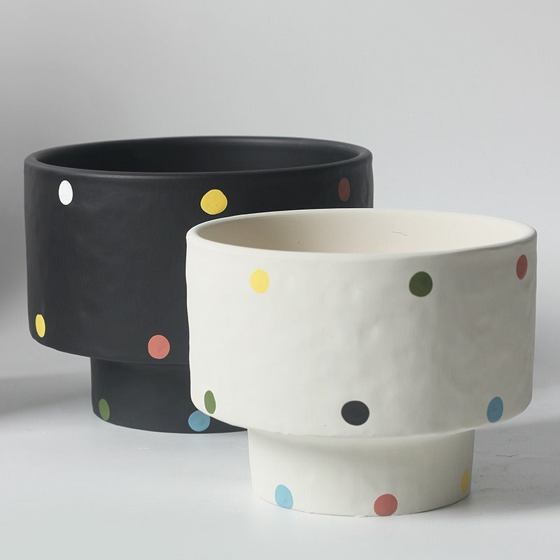 Nordic Polka Dot Ceramic Planter