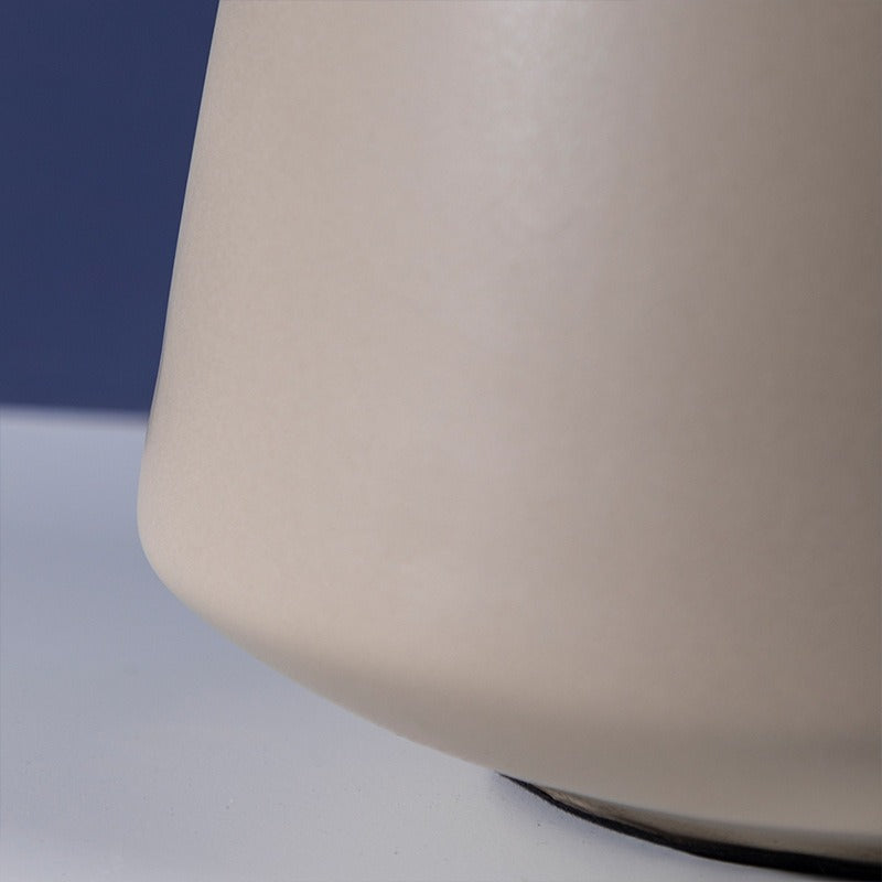 Minimalist Light Apricot White Pottery Planter