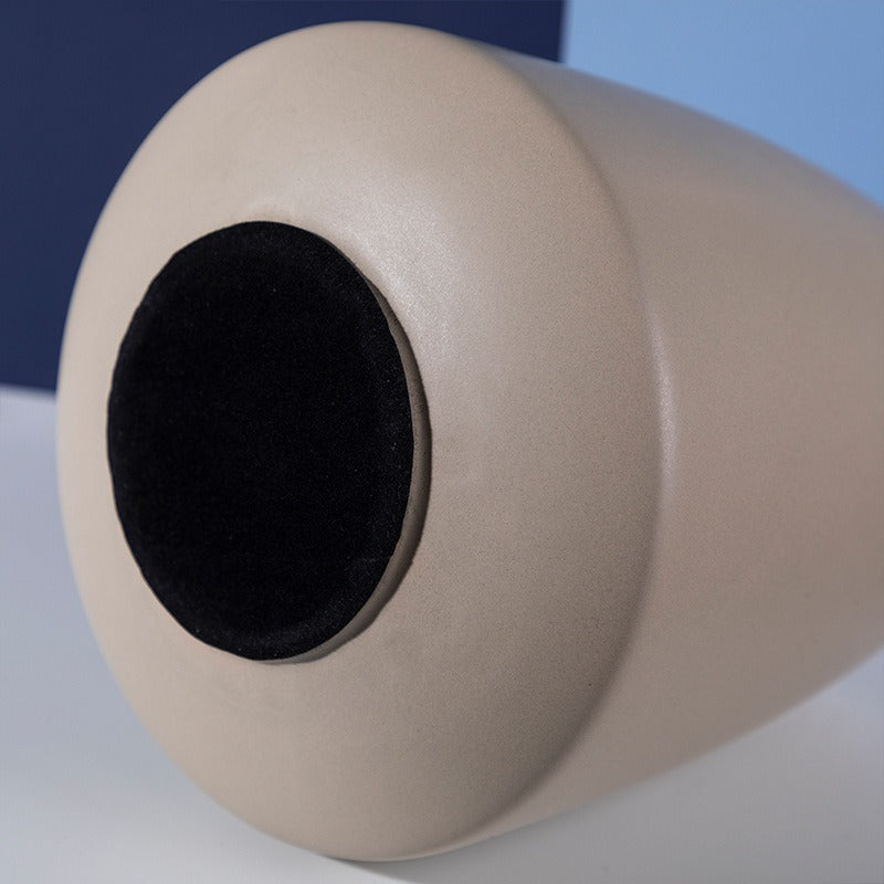 Minimalist Light Apricot White Pottery Planter