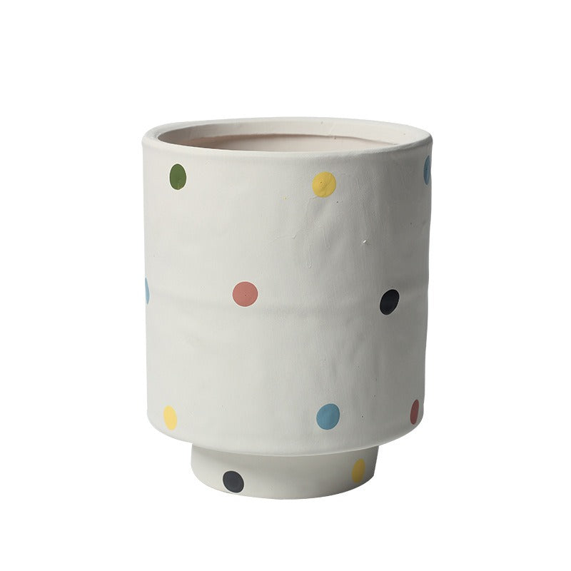 Nordic Polka Dot Ceramic Planter